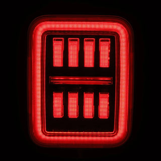 AlphaRex NOVA Prismatic LED Tail Lights (Black / Red): Jeep Gladiator 2020 - 2025