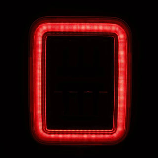 AlphaRex NOVA Prismatic LED Tail Lights (Black / Red): Jeep Gladiator 2020 - 2025