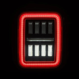 AlphaRex NOVA Prismatic LED Tail Lights (Alpha-Black): Jeep Gladiator 2020 - 2025