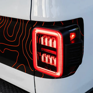 AlphaRex NOVA Prismatic LED Tail Lights (Alpha-Black): Jeep Gladiator 2020 - 2025