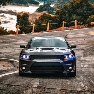 AlphaRex LUXX LED Projector Headlights (Alpha-Black): Dodge Charger 2015 - 2023
