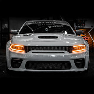 AlphaRex NOVA LED Projector Headlights (Alpha-Black): Dodge Charger 2015 - 2023