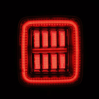 AlphaRex NOVA Prismatic LED Tail Lights (Clear): Jeep Wrangler 2018 - 2025