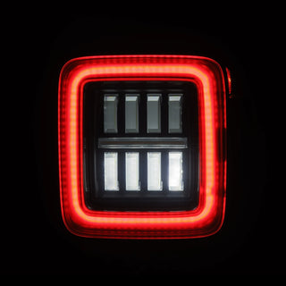 AlphaRex NOVA Prismatic LED Tail Lights (Alpha-Black): Jeep Wrangler 2018 - 2025