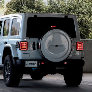 AlphaRex NOVA Prismatic LED Tail Lights (Alpha-Black): Jeep Wrangler 2018 - 2025