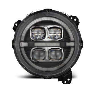AlphaRex NOVA LED Projector Headlights (Black): Jeep Wrangler (18-25) / Gladiator (20-25)