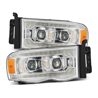 AlphaRex LUXX LED Projector Headlights (Chrome): Dodge Ram 1500 (02-05) & 2500/3500 (03-05)