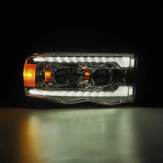 AlphaRex LUXX LED Projector Headlights (Chrome): Dodge Ram 1500 (02-05) & 2500/3500 (03-05)