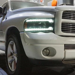 AlphaRex LUXX LED Projector Headlights (Alpha-Black): Dodge Ram 1500 (02-05) & 2500/3500 (03-05)