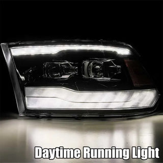 AlphaRex PRO Projector Headlights (Alpha-Black): Dodge Ram 2009 - 2018
