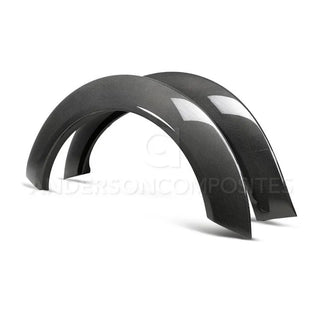 Anderson Composites Carbon Fiber Rear Fender Flare Extensions: Fits Dodge Challenger 2018-2023 Hellcat/Demon/Redeye Widebody
