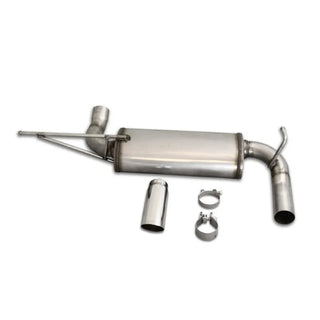 JBA Axle-Back Exhaust SS (REAR): Jeep Wrangler JK (07-18) 3.6L & 3.8L V6 - Chrome