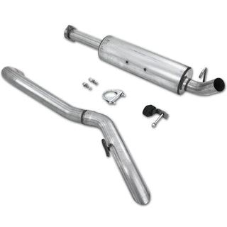MBRP Cat Back Exhaust (Single Turndown): Jeep Wrangler TJ Unlimited 4.0L (97-06) - Aluminized