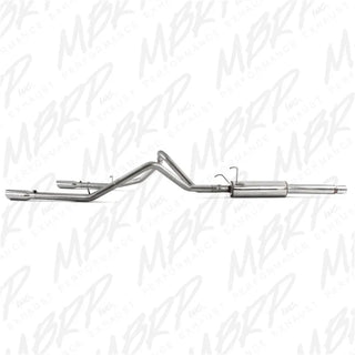 MBRP Cat Back Exhaust System (Dual Split Rear Exit): Dodge Ram 4.7L & 5.7L Hemi 1500 2003 (Regular or Quad Cab w/ Short Bed)