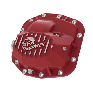 AFE Pro Series Front Differential Cover (Red w/Machined Fins): Jeep Wrangler JL 2018 - 2025 (w/ Dana M186)