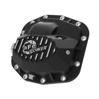 AFE Pro Series Front Differential Cover (Black w/Machined Fins): Jeep Wrangler JL 2018 - 2025 (w/ Dana M186)