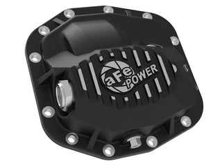 AFE Pro Series Front Differential Cover (Black w/Machined Fins): Jeep Wrangler JL 2018 - 2025 (w/ Dana M186)