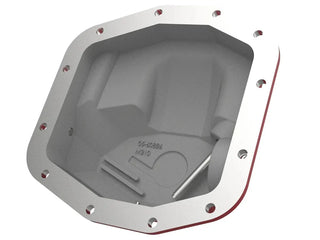 aFe Pro Series Front Diff Cover (Red w/Machined Fins): Jeep Gladiator / Wrangler 3.0L / 3.6L (18-25) w/ Dana M210