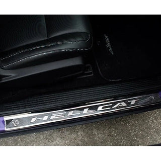 American Car Craft "HELLCAT" Door Sills (LED): Dodge Challenger 6.2L Hellcat 2015 - 2023