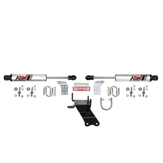 Skyjacker ADX 2.0 Dual Steering Stabilizer Kit Polished Alum: Jeep Wrangler / Gladiator 2018-2024 3.6L / 6.4L