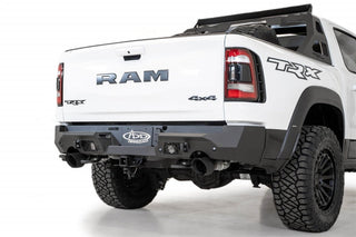 Addictive Desert Designs Stealth Fighter Rear Bumper w/ D-Rings and Cube Light Mounts: Ram 1500 TRX (2021-23) - Hammer Black