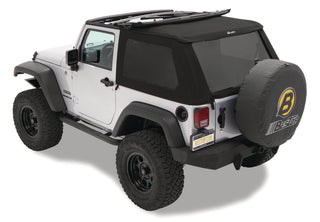 Bestop A-Top Trektop Soft Top Black Twill Tinted Windows (F&R): Jeep Wrangler JK 2007-2018