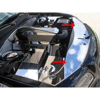 American Car Craft Polished Front Header Plate: Chrysler 300 2011 - 2024