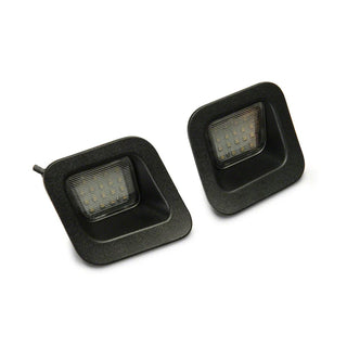 Raxiom Axial Series LED License Plate Lamps: Fits Most Dodge / Ram 1500 Models (2002-2018) - Black Housing