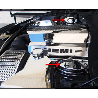 American Car Craft Shock Tower Dome Covers (2pc): Dodge Charger / Chrysler 300 5.7L 2011 - 2024