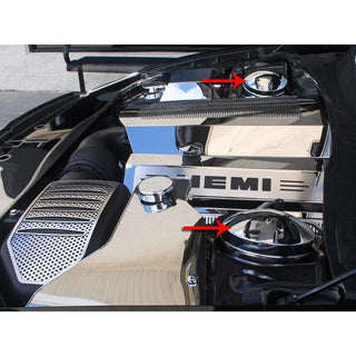 American Car Craft Shock Tower Dome Covers (2pc): Dodge Charger / Chrysler 300 5.7L 2011 - 2024