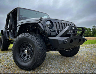 Body Armor 4x4 Orion Stubby Front Bumper: Jeep Wrangler / Gladiator (2018-2026) - Black Powder Coat