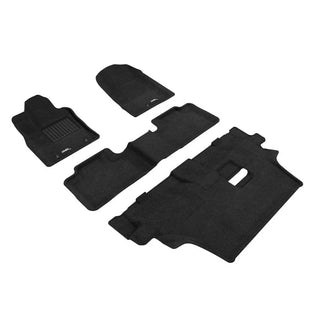 3D MAXpider ACE Elegant Floormats (Black, All 3 Rows): Dodge Durango 2011 - 2025 (7-Seat Models Only)