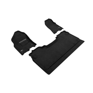 3D MAXpider ACE Elegant Floormats (Black, Both Rows): Dodge Ram 1500 Crew Cab w/ Bucket Front Row 2019 - 2024