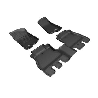 3D MAXpider ACE Kagu Floormats (Black, Both Rows): Jeep Wrangler JL Unlimited 2018 - 2025