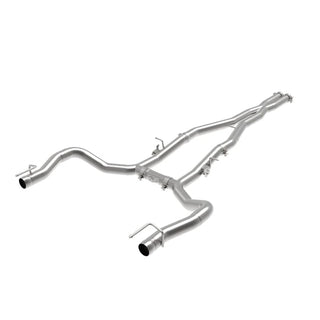 AFE MACH Force-Xp Cat-Back Exhaust System (w/NO Muffler): Dodge Challenger 6.4L 392 & 6.2L Hellcat 2015 - 2023