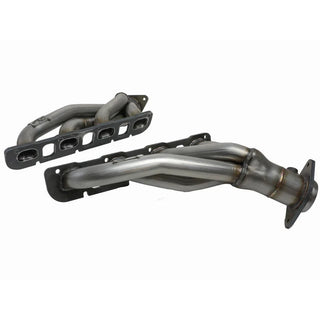 AFE Twisted Steel Shorty Headers (Raw Finish): 300 / Challenger / Charger 6.4L 392 & 6.2L Hellcat 2015 - 2023