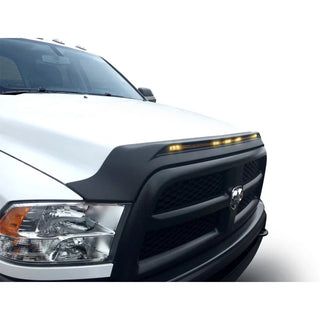 AVS Aeroskin Low Profile Hood Shield w/ Lights (Black): Dodge RAM 2500 & 3500 2010 - 2018