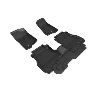 3D MAXpider ACE Kagu Floormats (Black, Both Rows): Jeep Gladiator 2020 - 2025