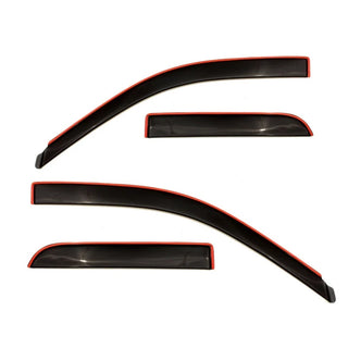 AVS Ventvisor In-Channel Low Profile Window Deflectors (4PC, Smoke): Dodge RAM Quad Cab 2009 - 2018 (1500, 2500, 3500)