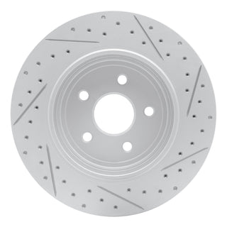 DFC 06-10 Jeep Grand Cherokee Rear Left Drilled & Slotted Geoperformance Rotor - Part Number 830-42003L