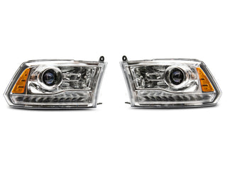 Raxiom LED Halo Headlights w/ Switchback Turn Signals (FRONT): Fits Most Hemi Models