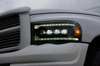 AlphaRex NOVA LED Projector Headlights (Alpha-Black): Dodge Ram 1500 (02-05) & 2500/3500 (03-05)