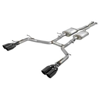 AFE MACH Force-Xp Cat-Back Exhaust System (w/Quad Black Tips): Dodge Challenger 3.6L V6 2015 - 2023