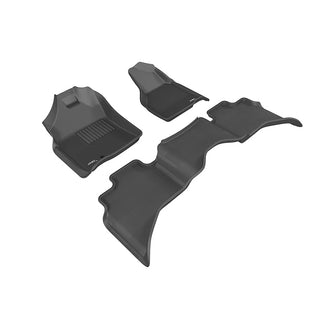 3D MAXpider ACE Kagu Floormats (Black, Both Rows): Dodge Ram 1500 Quad Cab 2009 - 2012