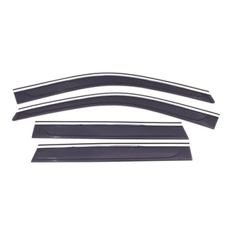 AVS Ventvisor Low Profile Window Deflectors (4PC, Smoke w/ Chrome): Jeep Grand Cherokee 2011 - 2021