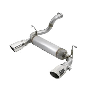 AFE Rebel Series Axle-Back Exhaust System (Polished Tips): Jeep Wrangler JL 2018 - 2025 (2.0L I4 / 3.6L V6)