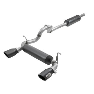 AFE Rebel Series Cat-Back Exhaust System (Black Tips): Jeep Wrangler JL 3.6L V6 2018 - 2025