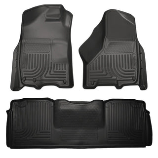 Husky Liners Black WeatherBeater Combo Floor Liners: Dodge Ram 2500 (2010) / Ram 2500 / Ram 3500 (11-18)