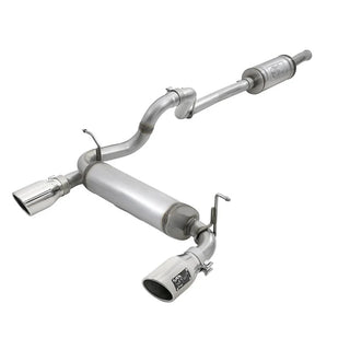 AFE Rebel Series Cat-Back Exhaust System (Polished Tips): Jeep Wrangler JL 3.6L V6 2018 - 2025