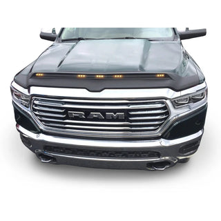 AVS Aeroskin Low Profile Hood Shield w/ Lights (Black): RAM 1500 2019 - 2025